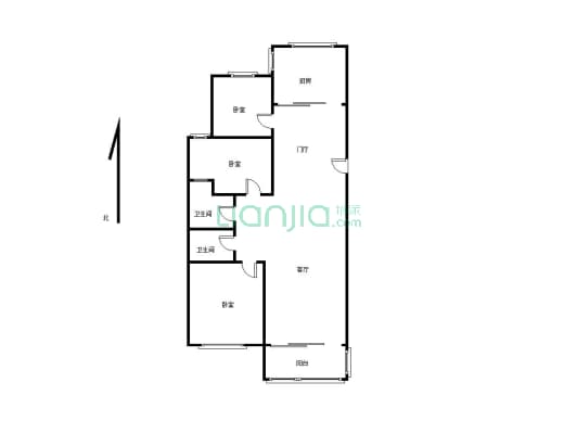 周口南区不错地段    毛坯大三房-户型图