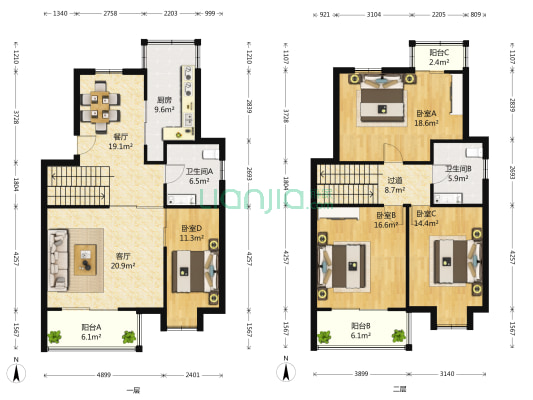 宁电馨苑 4室2厅2卫 183平方