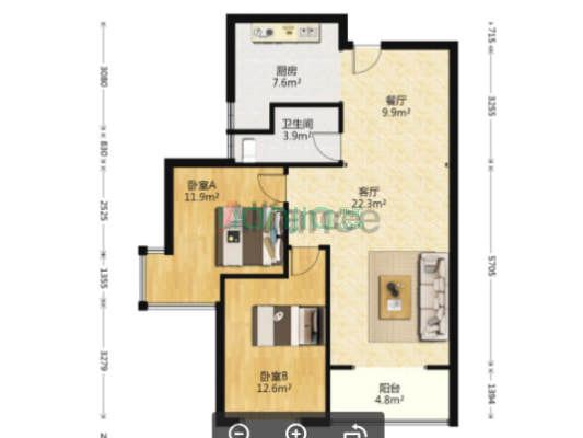 华阳路南侧  联合七号院 交通方便-户型图