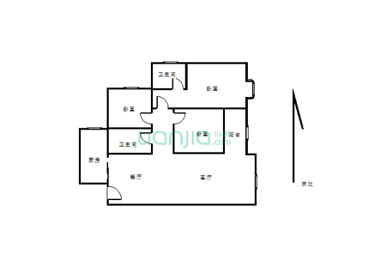 绿地莫兰迪精装3房中间楼层，采光好-户型图