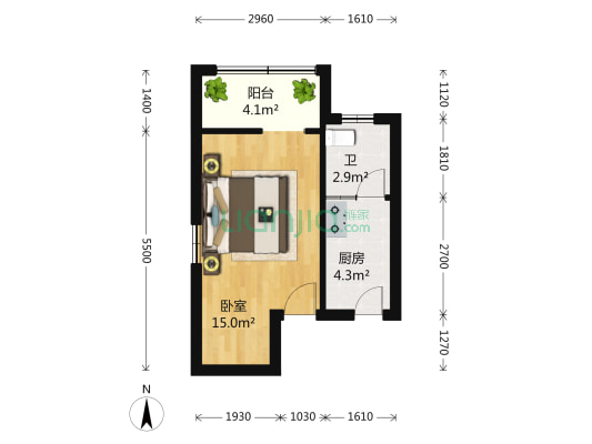 天原二村 1室0厅1卫 30平方