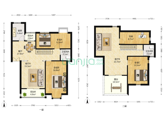 金地苑 4室3厅2卫 150平方