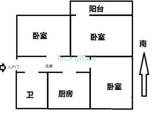 青年西路 3室0厅 东