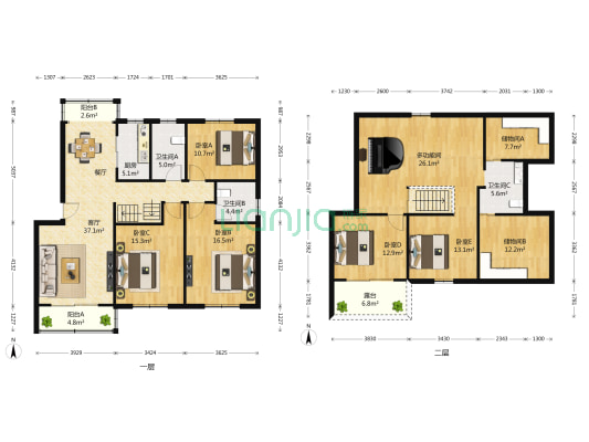 民惠佳苑(九区) 6室1厅3卫 125平方