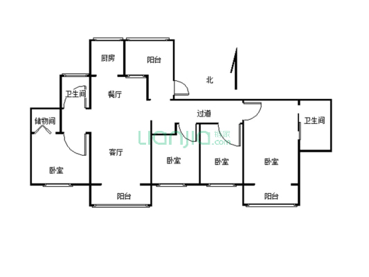 建业桂园  200平方 大平层 精装修  4室2厅-户型图