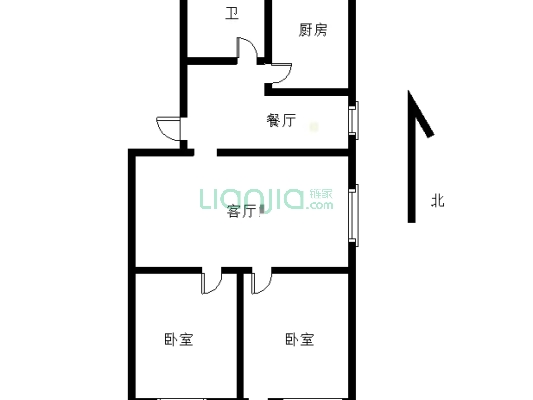 范阳路 铁道部建厂局 非顶层 拎包入住-户型图
