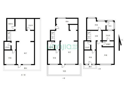鸿坤理想湾下叠  带前后院子  房本满二-户型图