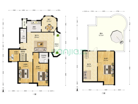 大华锦绣华城(十二街区) 4室2厅2卫 128平方
