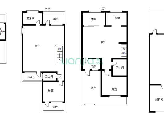 高铁板块，联排别墅，下沉花园，私家车库-户型图