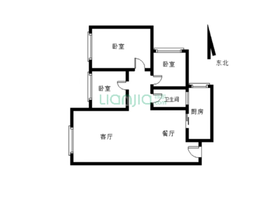 邦泰白沙鹭岛精装三房两厅一厨单卫-户型图
