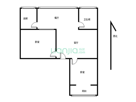 杨柳巷教师公寓宿舍2-2-1-1 78.70m² 32 万-户型图
