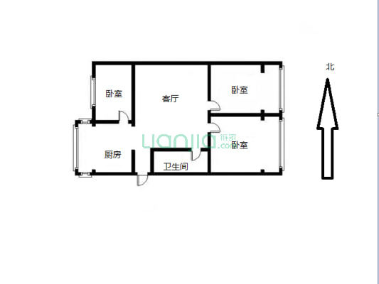 一建家属楼 三居室 有地下室 满五唯一-户型图