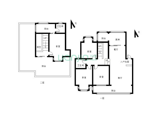 南岸东区丨跃层丨4房2厅丨楼顶花园-户型图