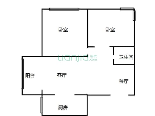 凯旋城 2室2厅 西北