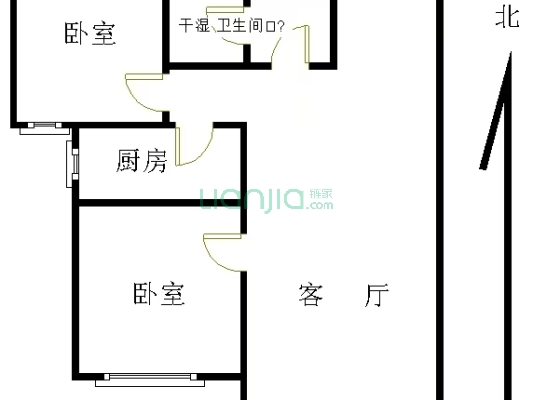 低层二居急售，房本满二，价可议-户型图