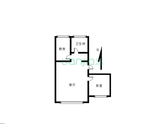 新小区 一居室 简单装修 拎包入住-户型图