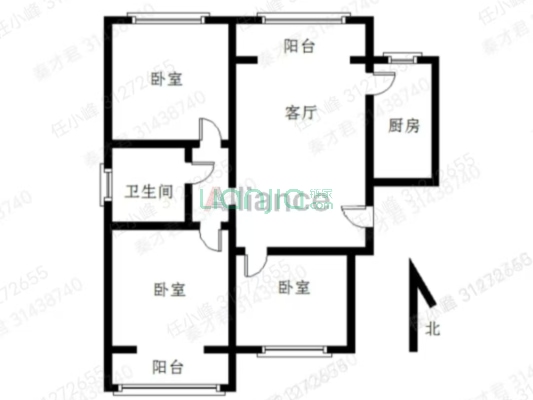 水岸花城大社区·集体供暖·交通便利-户型图