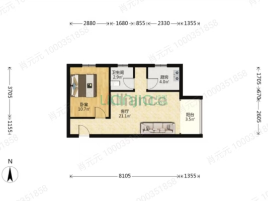 此房，满二，看房方便，小区环境挺好的-户型图