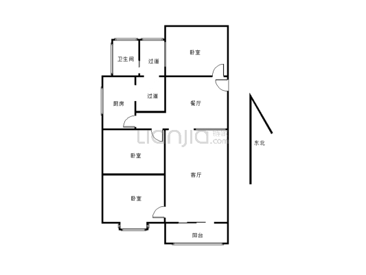 配套齐全的3居室，是你理想 的居住环境-户型图