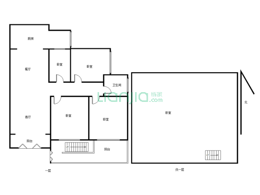 华翔城高新区大楼盘  一楼带花园 地下室200平方 ……-户型图