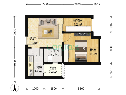 宝安西乡 精装小户型2房 满五唯一 税费少