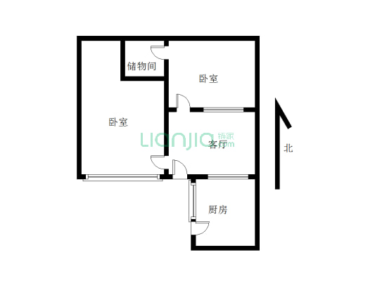 房子是平房，位置优越，位于北大寺旁边-户型图