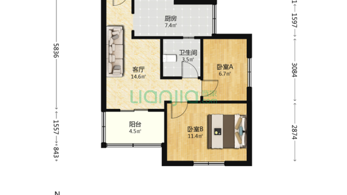 白家庄五三小区二手房实景图