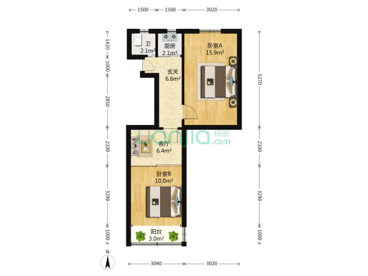 长顺路16号 2室1厅1卫 0平方