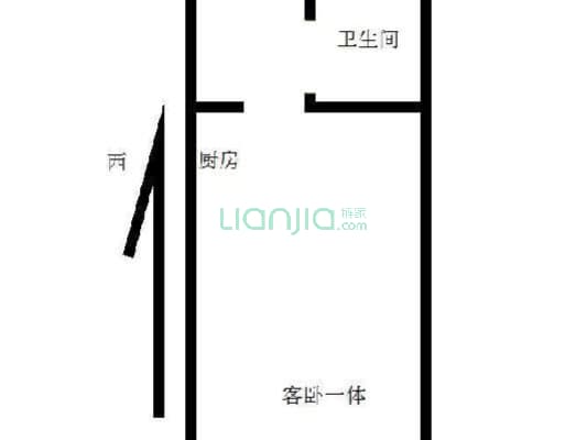 石榴·翡翠山 1室1厅 东-户型图