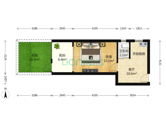 老菜市 1室1厅1卫 36平方