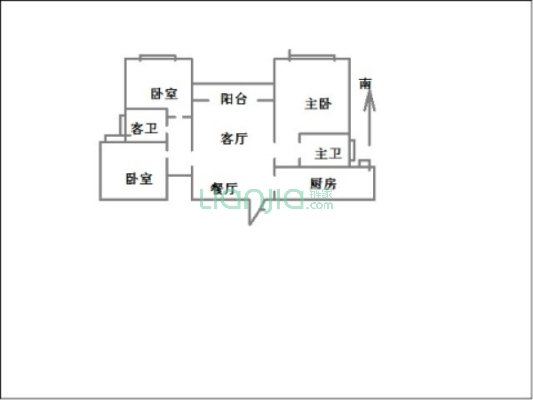 招商依云曲江 3室2厅 南