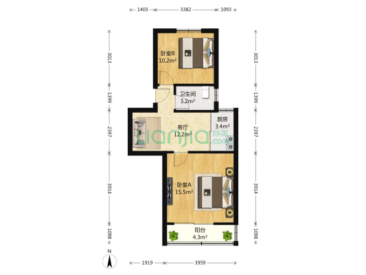 银城花园北片 2室1厅1卫 62平方
