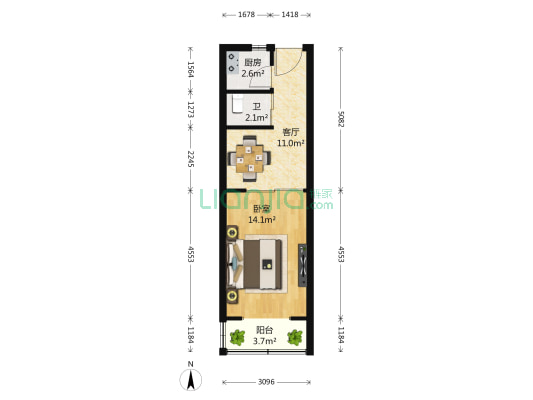 福厚西里 1室1厅1卫 40平方
