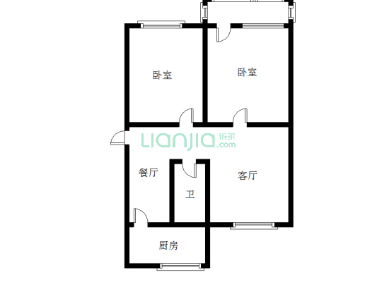永安小区 物探一号院 中间楼层 采光无遮挡-户型图