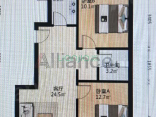 南北通透两居室，离物业方便，离东门近-户型图