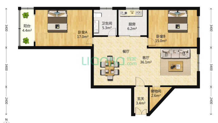 阳阳公寓二手房实景图