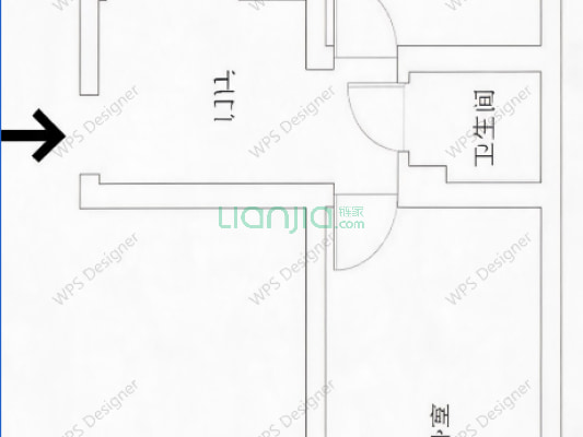 物探家属院精装两居 板楼二层 采光无忧 满五唯一-户型图