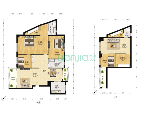 侨亚美苑 4室2厅3卫 211平方