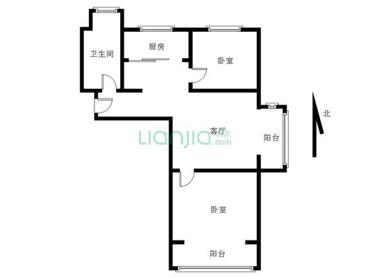 出售 香邑溪谷东南北通透精装两居 满二-户型图