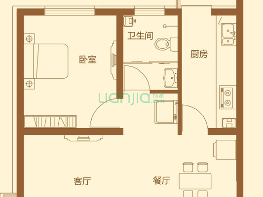 拎包入住、通勤必备、出行方便、采光视野好-户型图