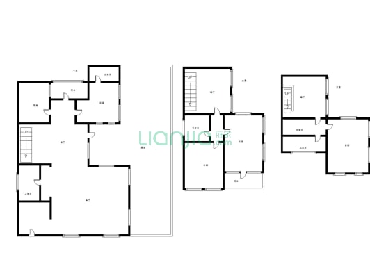 业主急售 爱丁堡 院子120平 南入户 上下三层 房本满2-户型图