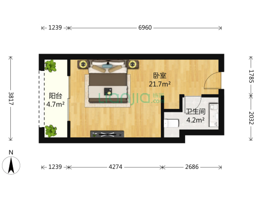 下沙宝龙城市广场 loft三房，房东诚心出售