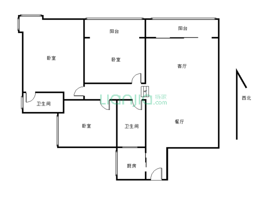 天宏水晶城3-2-1-2  130.40m²-户型图