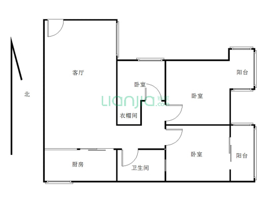 新华国际精装三房出售，有气有暖 可贷款-户型图