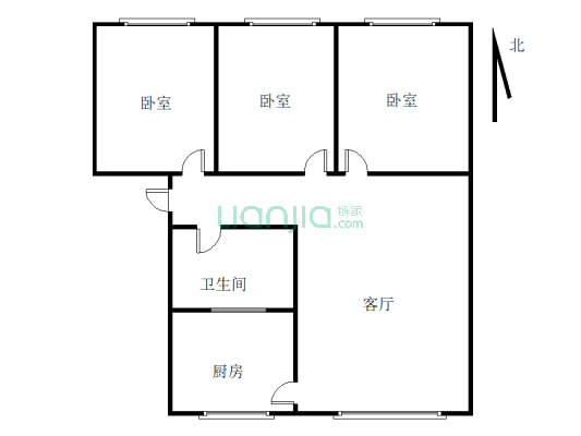 新福花园 3室 地段好 居住舒适  户型方正-户型图