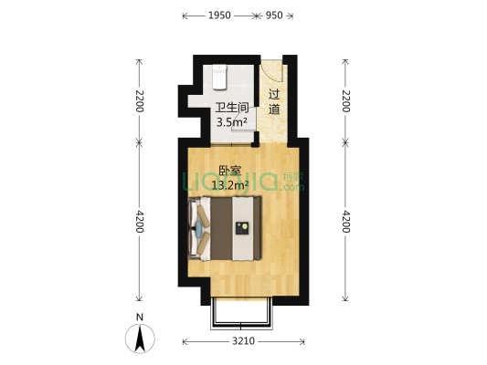 中福大厦 1室0厅1卫 39平方