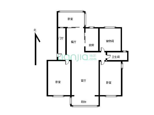 房子是次新小区，一梯两户的电梯洋房，楼层好，户型好-户型图