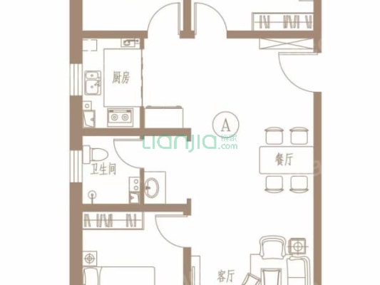 汇元-玖號院 3室2厅 南 北-户型图