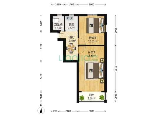 上钢五村 2室1厅1卫 50平方
