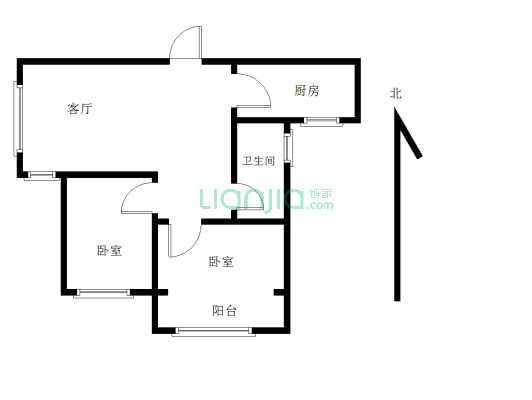 兴隆县城俩室好房，业主诚心出售。-户型图